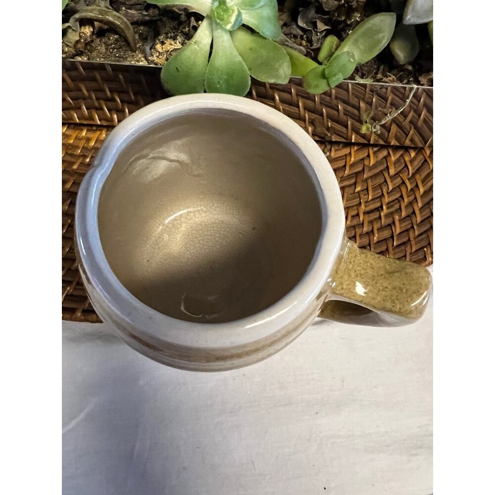 Handcrafted Vintage-Style Beige Pottery Mug 16 Oz From DNL Pottery LA